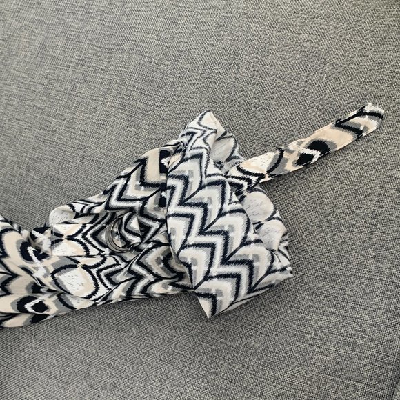 Alfani Button Down Long Blouse Long Roll Up Sleeves Size‎ 8 Black White Grey Tan - Picture 10 of 16